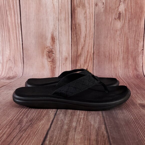 Teva Voya Womens Size 8 Black Foam Thong Flip Flops Sandals Beach 1019040 - Picture 4 of 15